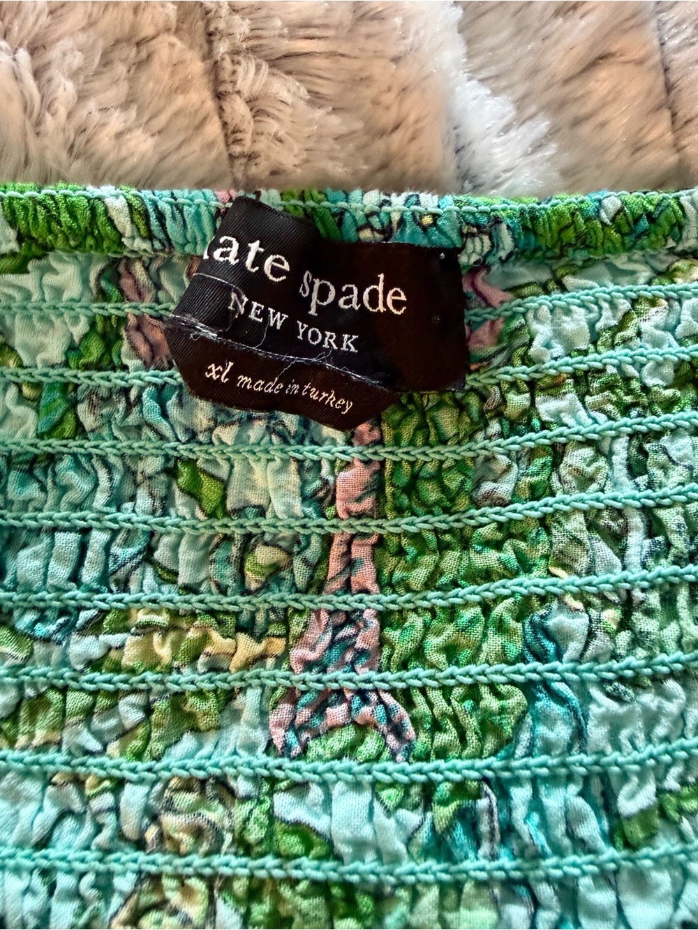 kate spade Green and Blue Aquatic Print Maxi Dress - Picture 5 of 7